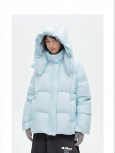 High-Quality Duck Down Removable Hood Womens Jacket