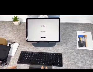 Keyboard Bluetooth Multi device B055 Keyboard lipat Lapis Kulit