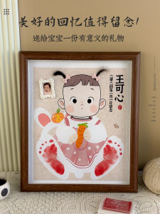 Khung Ảnh Dấu Tay Chân DIY Cho Bé Trai Và Bé Gái Khung Ảnh Lưu Niệm Đầu Tiên Của Bé Phụ Kiện Tóc Trung Quốc Đại Lục