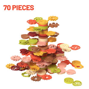 Stack Rainbow Flower Tree Stack Blocks for Colorful Gardening Set Balance Game Toy Preschool Games Educational Building and Toy