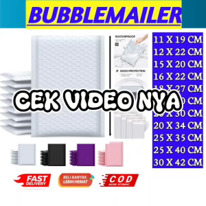 Bubble Mailer / Amplop Bubble 1 Pcs - Packing Olshop Warna Hitam Putih Ungu Pink | Aman & Stylish!