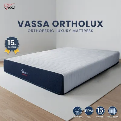 Vassa OrthoLux Kasur Orthopedic Mewah - 15 Garansi - Dukungan Keras - Kenyamanan - Tepi Dalam 20cm