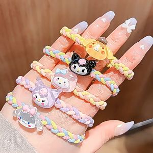 ยางรัดผม ยางรัดผมเกาหลี Sanrio สานวงกลมผมกระสุนสูงน่ารัก