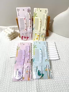 Set Sisir Rambut Anak Dewasa 2in1 Motif Karakter Animals Hair Comb Lembut Anti Kusut