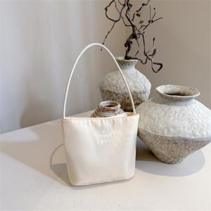 Túi Xách Nữ Chống Thấm Nước Dung Tích Lớn Thêu Chữ Cái Túi Tote Nách Có Tay Cầm Bằng Vải Polyester Hình Dạng Xô
