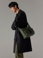 Pedro Men's Casual Zipper Crossbody Bag Single Shoulder Bag Leisure PU Leather Soft Handbag for Youth 14 Inch Laptop Capacity. 