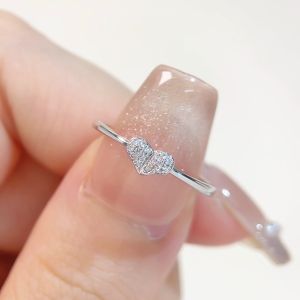 LAZO DIAMOND Love Flaps DIAMOND Ring in 9k White Gold