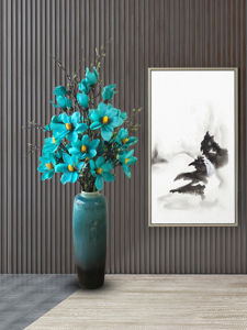 High Quality Large Magnolia Artificial Flower Standing in a Vase for Living Room Decoration Chinese Style Hand Feeling