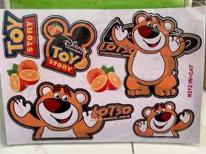 Bộ tem gấu LOTSO màu cam mỗi tờ ngang 20cm dài 30cm hàng nhập Thái Lan chất lượng cao màu sắc bền và đẹp dành trang trí cho tất cả các loại xe giá bán cực tốt bán lẻ như bán sỉ