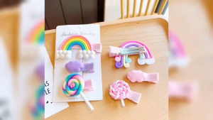 3pcs Set Childrens Rainbow Hairpin Korean Hair Clip Set Baby Hair Accessories Fashion Jewelry for Kids