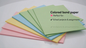 Colored bond paper (100pcs) A4 size for DIY crafts print