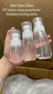 botol kosong plastic spray Bottle Foaming 30ml/60ml/100ml PETG plastic travel Refillable spray Liquid Containers/SkinCare Makeup