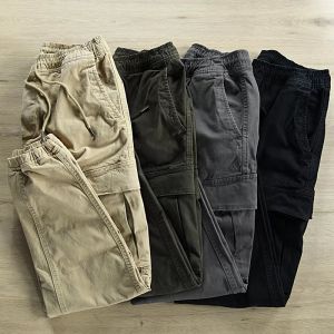 Mens Workwear Trousers Wear Resistant Loose Cuffed Spring Autumn Construction Site Multi Pocket Labor Protection Work Clothes