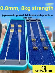 JUQINWANG | Ready-made Longer Leader Wire Double Fishing Hooks Set