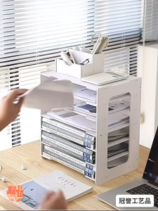 【D387】Multipurpose Documents Rack A4 Paper Storage Shelves File Storage Rack Desktop Organizer Tray