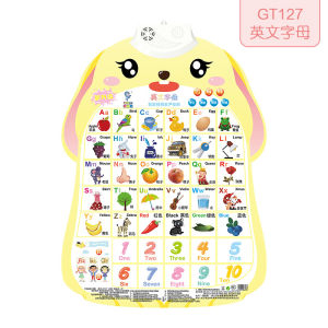 Electronic English Alphabet Wall Chart Talking ABC Letters Music Poster Numbers Fruits Animals Learning Chart Educational Learning Toy for Toddler Kids Gifts
