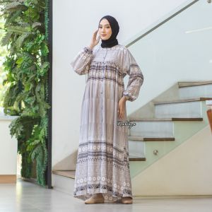 gamis muslimah motif terbaru kekinian simpel elgan gamis size jumbo