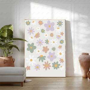 Bandai | Poster Nghệ Thuật Treo Tường Bằng Vải Bố Hình Học Lá Xanh Sage - Matisse Trang Trí Nhà Theo Phong Cách Boho Trừu Tượng Cho Phòng Khách