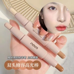 NOVO 2 In 1 Highlighter Contouring Stick Nose Shadow Repair Waterproof Long Lasting Face Brightening