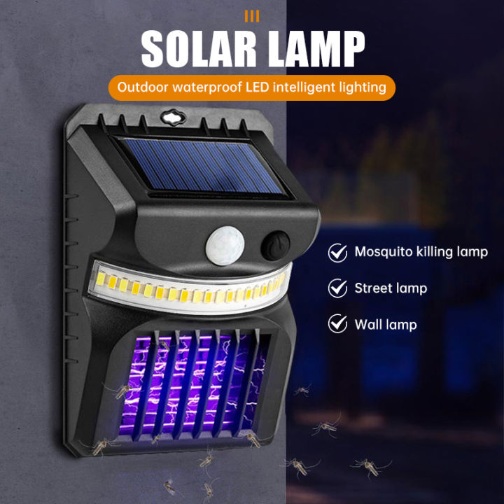 【Malaysian stock】Solar LED Wall Light Mosquito Killer Human Intelligent