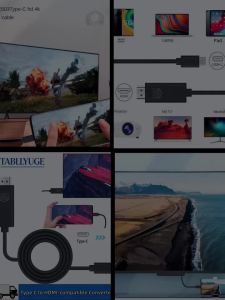 Cáp Chuyển Đổi USB Type C Sang HDMI 4K HD Đa Chức Năng Cho Máy Tính Xách Tay Điện Thoại Thông Minh Máy Tính Bảng HDTV - Cổng Type-C Đực Sang HDMI Cái
