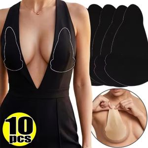 10Pairs Push Up Invisible Bra Lift Tape Non-Woven Fabric Gourd-Shaped Lifting Breast Pads Chest Stickers Adhesive Bras Intimate Accessories