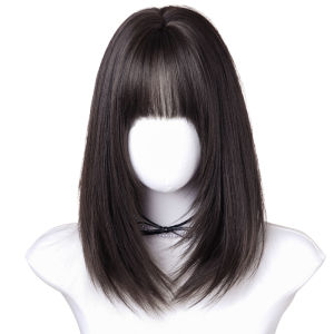 AINIYA | Short to Medium Length Lockbone Wig Natural Volume Realistic Full Head Wig