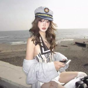 Mũ Thủy Thủ Mỹ Phong Cách Anh Mùa Hè 2025 Mũ Nữ Đẹp Che Nắng Mũ Thủy Thủ Y2K Mũ Phong Cách Ngọt Ngào Dễ Thương Mũ Đi Biển