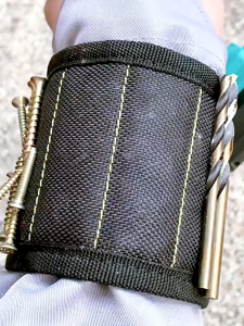 Powerful Magnet Wristband Magnetic Wristband Adjustable Drill Bit Bracelet Electrician Wrist Tool Belt Portable Tool Bag