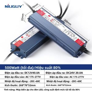 Chống Nước Chiếu Sáng Biến Áp Ngoài Trời AC100V-277V Sang DC12V 24V LED Chuyển Đổi Nguồn Điện 600W 500W 400W 300W 200W 100W