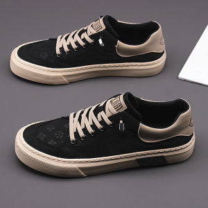Fashionable Breathable Soft Bottom Slip-On Casual Shoes Mens Trendy Wear-Resistant Rubber Outsole All-Season Solid Color