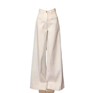 White High Waist Wide Leg Jeans Womens Summer New Casual Loose Slimming Drapey Straight Floor-Length Pants