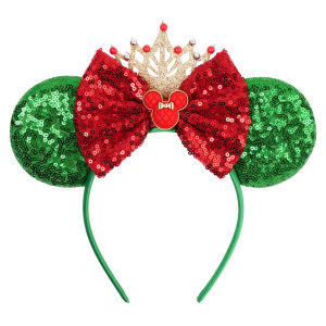 New Christmas Mickey Mouse Ears Headbands Festival Carnival Party Hair Headwear For Baby Girls Women Headband Kids Accessories