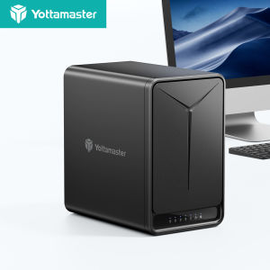 Yottamaster 5 Bay NAS Enterprise Storage Server Private Cloud Storage with Multi-account Usage Double Encryption 110TB Capacity for 2.5 3.5 Inch SATA HDD with Remote Access Auto Backup Intelligent Storage(Without Hard Drive)