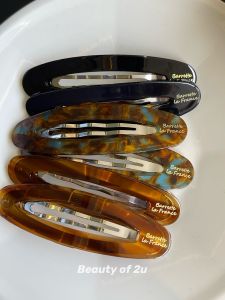 Black Tea Side Bun Hair Clip Retro French INS Autumn Fashion Accessories High Quality Oveal Shaped Hairpin Womens Styling Tool