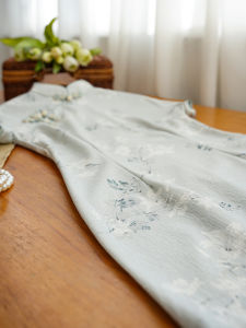 Elegant Young Womens Qipao Suzhou City Diary Unique Improved plus Size Simple High-End Short Sleeve Floral Print Daily Wear