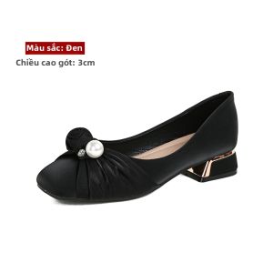 MIFEI | Giày Nữ Phong Cách Pháp Đế Thô Mũi Shallow Size 41 đến 43