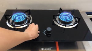 TIXX gas stove tempered glass surface Gas Stove double burner Heavy Duty | Non-stick Gas Stove portable electronic ignition burner
