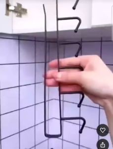 6 Hooks Iron Kitchen Storage Rack Hanger Holder Cup Board Hanging Hook Hanger Organizer Home Multifunctional Umisky