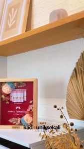 Bingkai Mahar Pernikahan Rustic 10R Bunga Pastel - Mahar Pernikahan