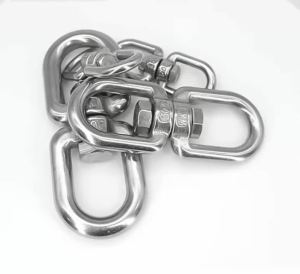 Double Ended Swivel Eye Hook Ring Connector 304 Stainless Steel Rotating Ring for Swing Sand Bag Yoga Hammock Hanging Hooks