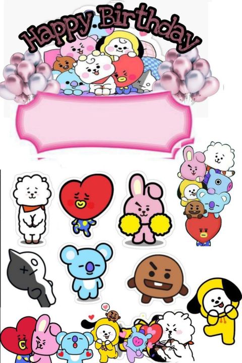 Topper Cake BT21 (Custom Nama) | Lazada Indonesia