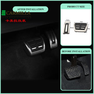 Volkswagen VW Audi Skoda Seat Pedals Sports Pedals Golf Passat Octavia Karoq Kodiaq Scala A3 Q2 Q3 GTI VRS RS3 RSQ3 Chrome Plated Pedals OEM Accelerator Brake Pads Cover VW R line Pedals Pads Cover Gas RHD Automatic S line Cupra FR
