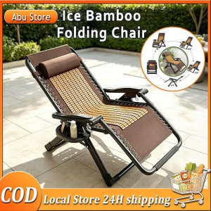3 IN 1 Ice Bamboo Folding Chair Bed Office Nap Bed Office Lunch Bed Camping Bed with Pillow Storage 300KG for Home Office