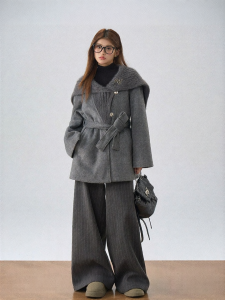 WESTAYONE | Winter Female Fake Mink Fur Collar Patchwork Tied Coat