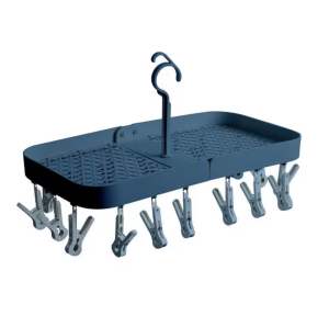 32x32cm Multifunctional hanger storage racks household folding hangers multi-clip drying socks inner hanger 22 Pink clip