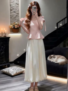 LIRUSHAN | Summer Pink Sleeveless Dress White Bud