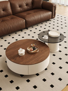 Luxury Modern Vintage Style Combination Walnut Tea Table