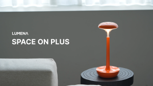 [LUMENA] SPACE ON PLUS | Wireless Table Lamp | Aesthetic Bedside Night Light | 9600mAh Dimmable LED Mood Lamp | Portable Desk Light Home Decor