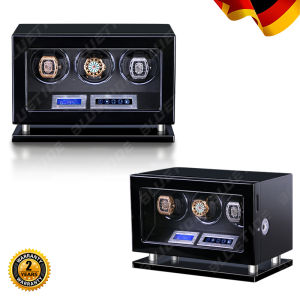 BLUETIDE Watch Winder Fingerprint Unlock Watch Winder box 3 4 6 8 9 12 slot Luxury Automatic Watch Box Storage With Touch Screen Wooden Watch Safe Box Watch Shake Winding